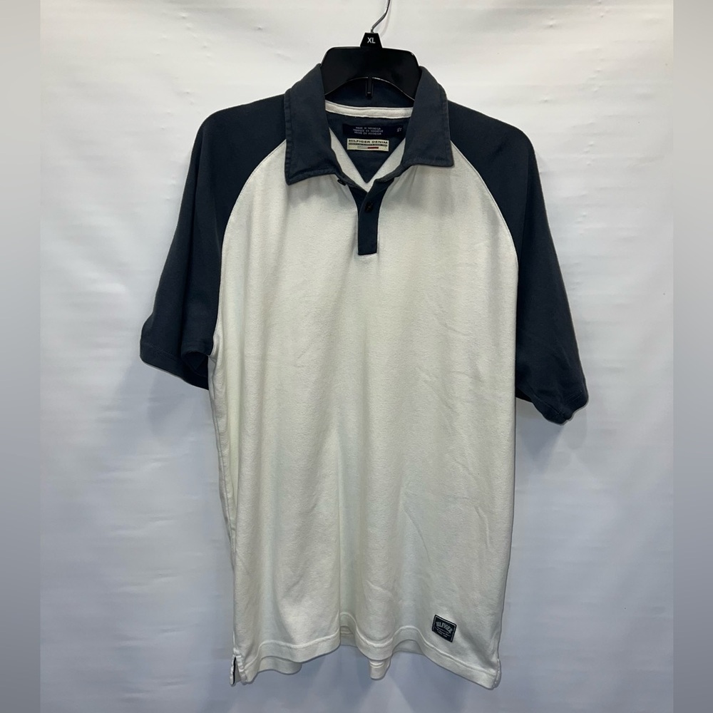 Hilfiger Denim Polo Shirt Mens Extra Large Multicolor Short Sleeve Cotton Blend
